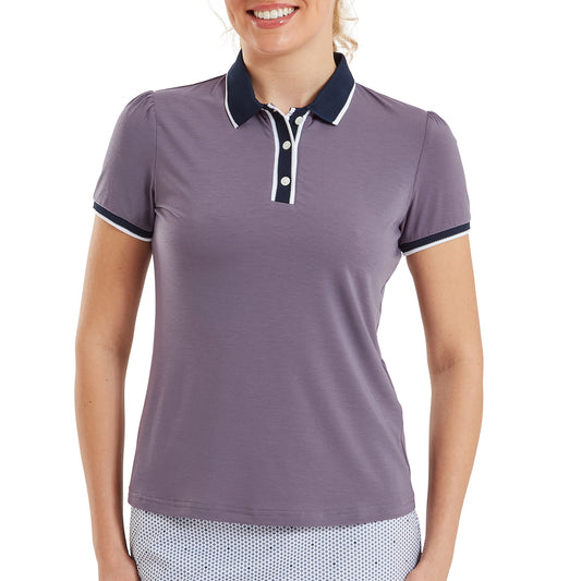 FootJoy Ladies Cap Sleeve Polo With Elegant Feminine Touches & Soft-Stretch Fabric