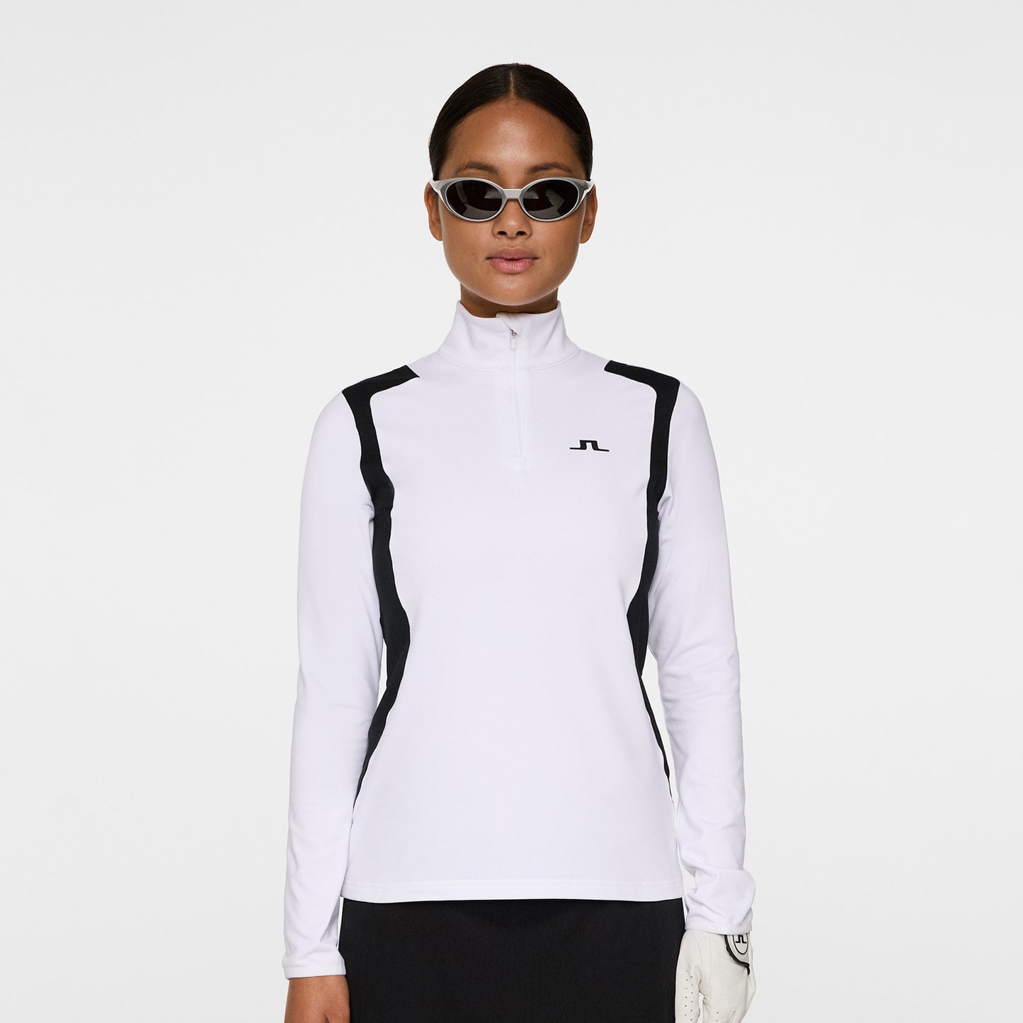 J.Lindeberg Ladies Zip-Neck Lightweight Mid-Layer with Brushed Inner