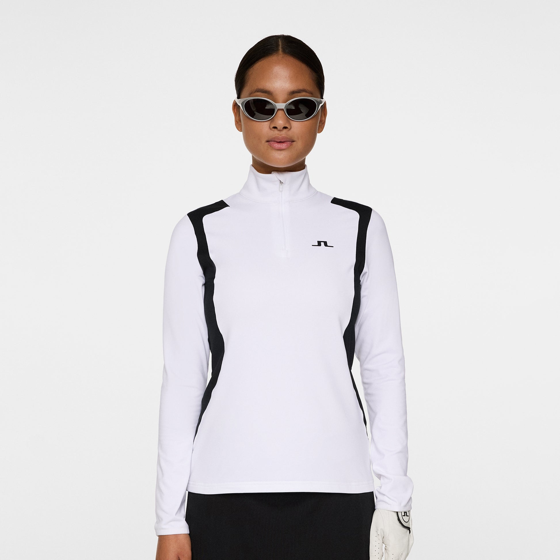 J.Lindeberg Ladies Zip-Neck Lightweight Mid-Layer with Brushed Inner