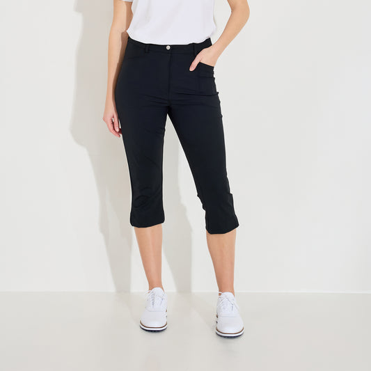 Abacus Ladies Capris in Black - Refined Comfort for On & Off the Course