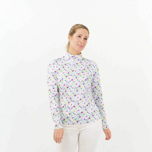 Pure Ladies Long Sleeve Top in Ethereal Bouquet with Sun Protection