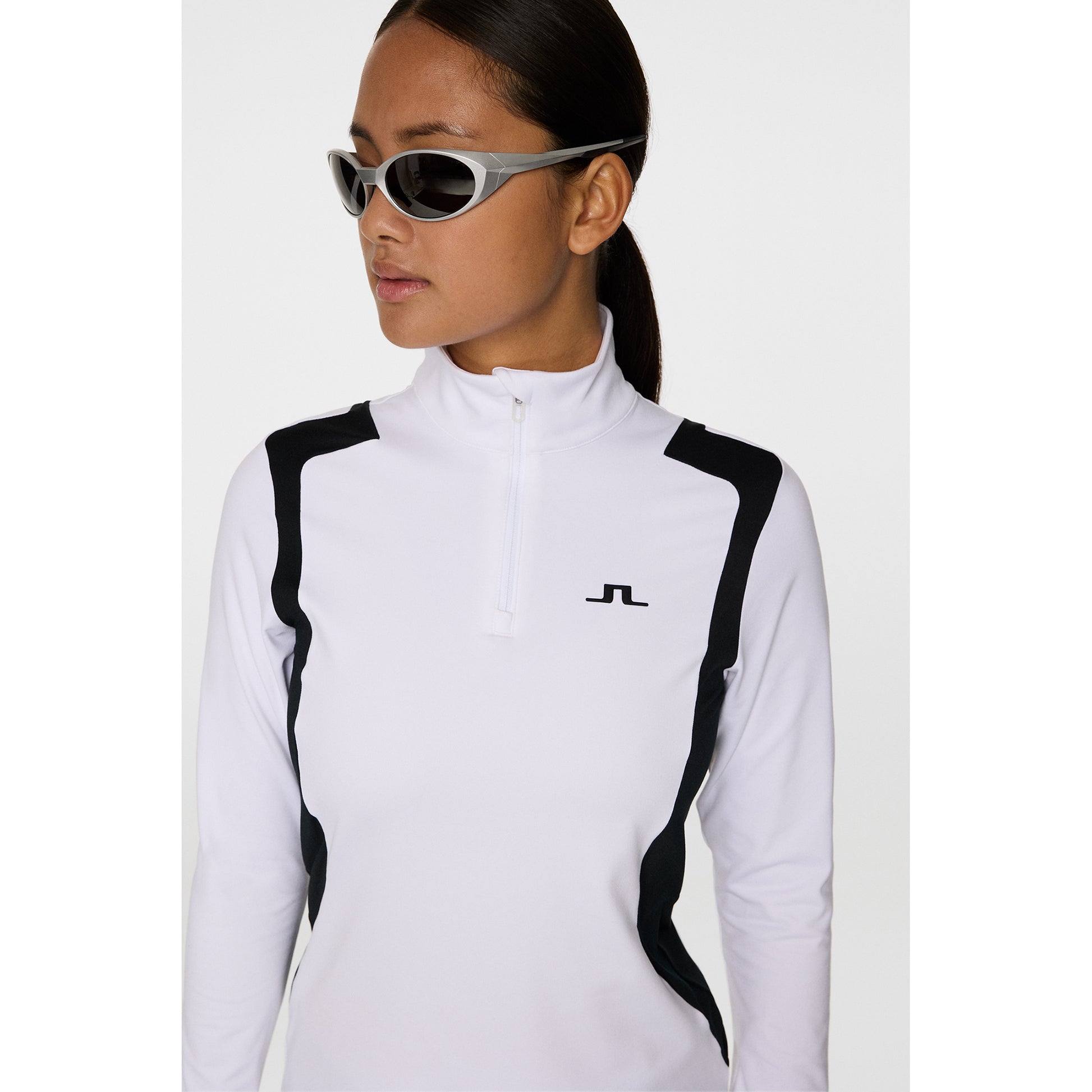 J.Lindeberg Ladies Zip-Neck Lightweight Mid-Layer with Brushed Inner