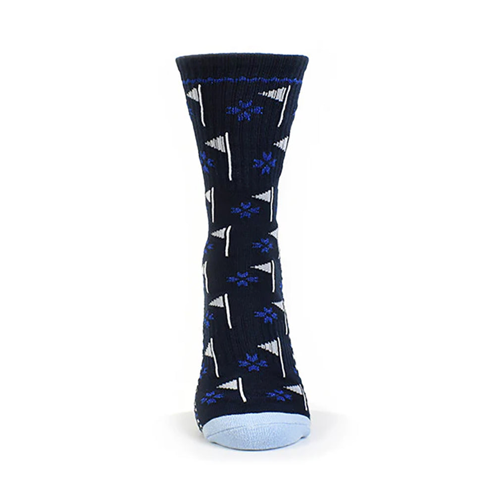 Surpizeshop Ladies Navy Crew Golf Flag Socks