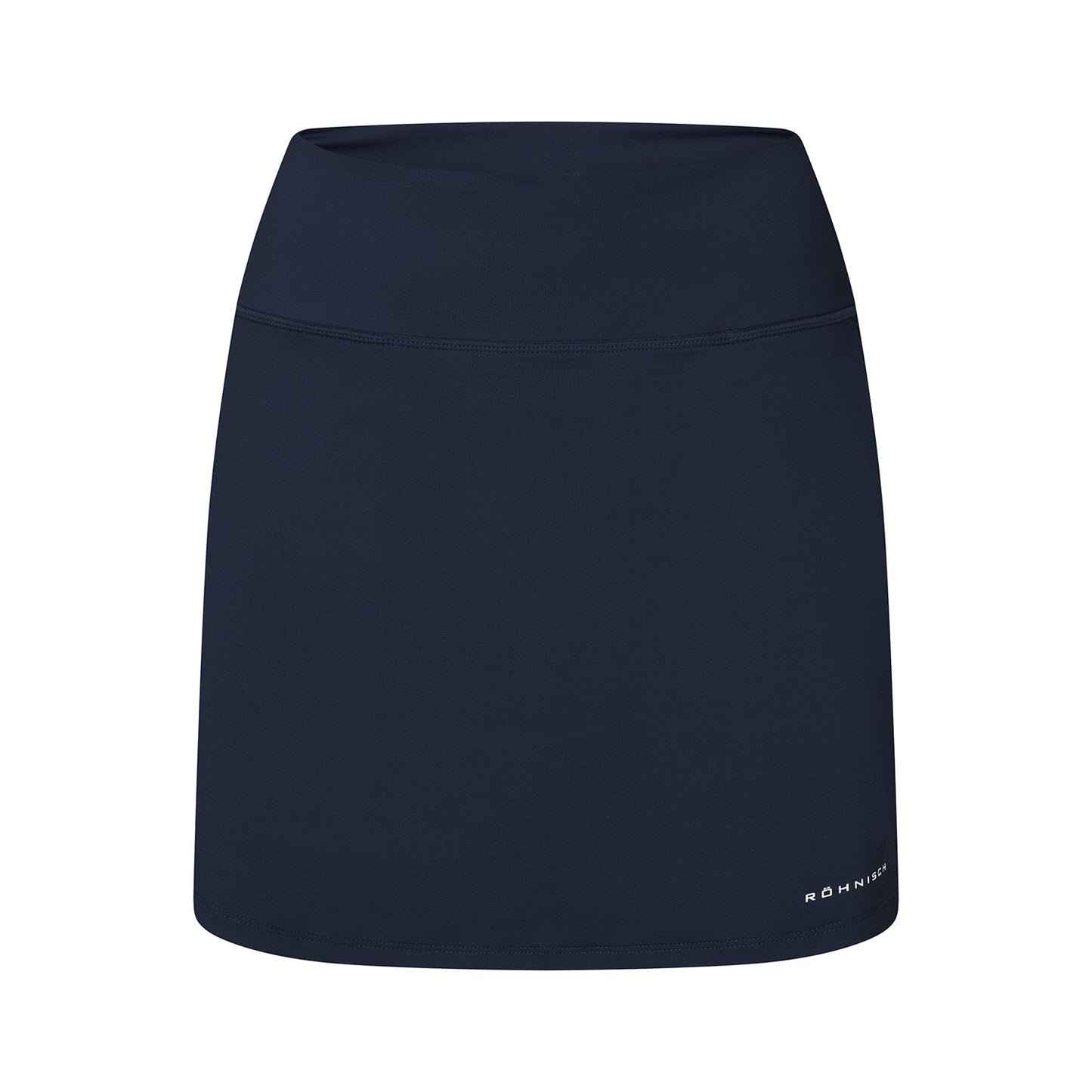 Rohnisch Ladies Navy Pull-On Skort with Micro Logo Print Side Panels