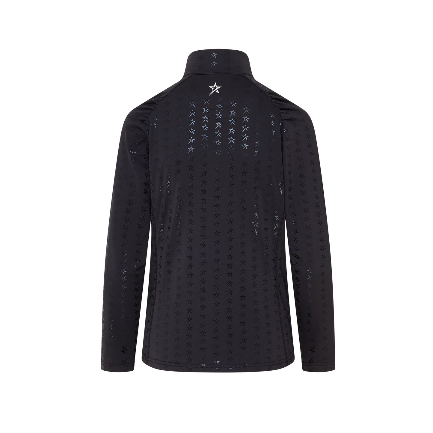 Swing Out Sister Ladies Brushed-Backed Full-Zip Mid Layer with Star Print in Black