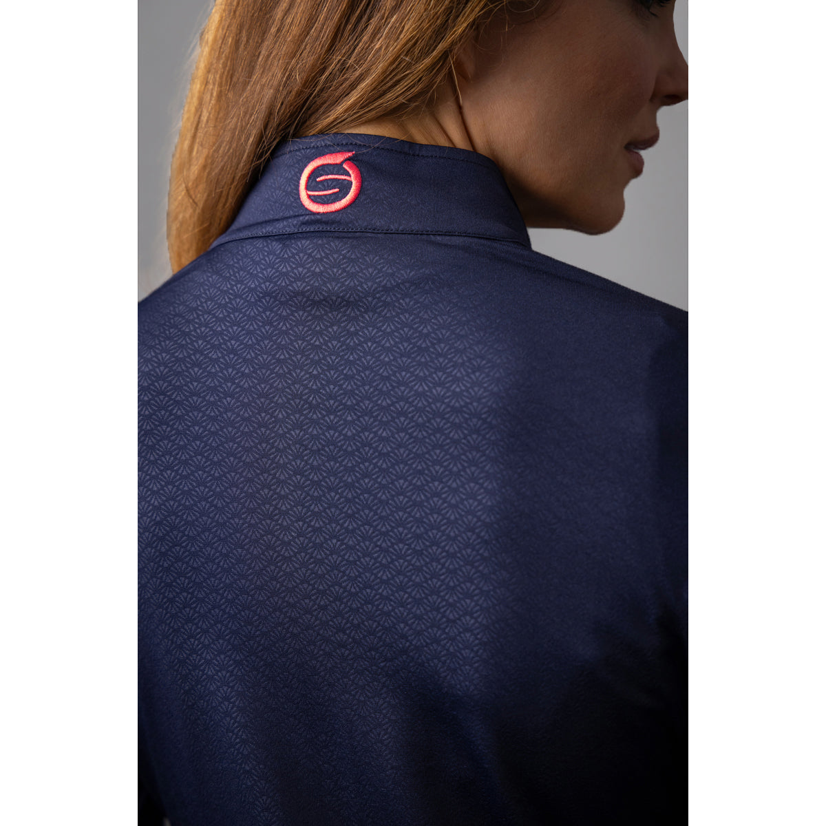 Sunderland Ladies Thermal Water Repellent Zip-Neck Mid-Layer in Navy Shell Print