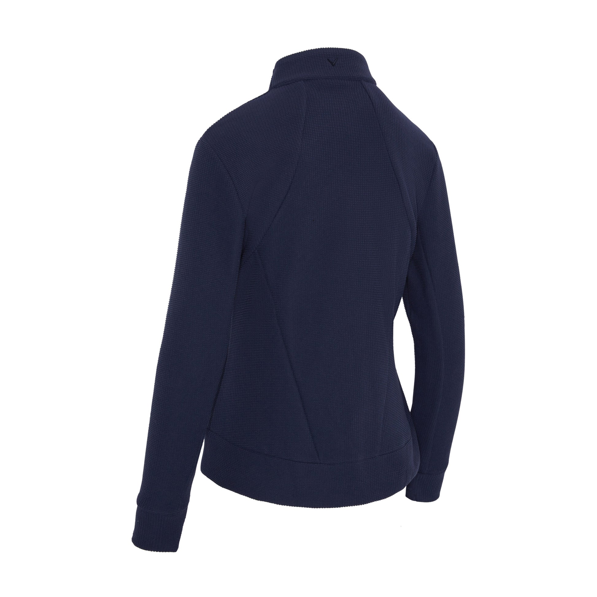 Callaway Ladies Golf Full-Zip Waffle Knit Fleece Jacket in Navy