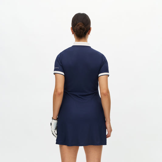 Rohnisch Ladies Navy Short Sleeve Dress - Timeless Elegance with Effortless Performance