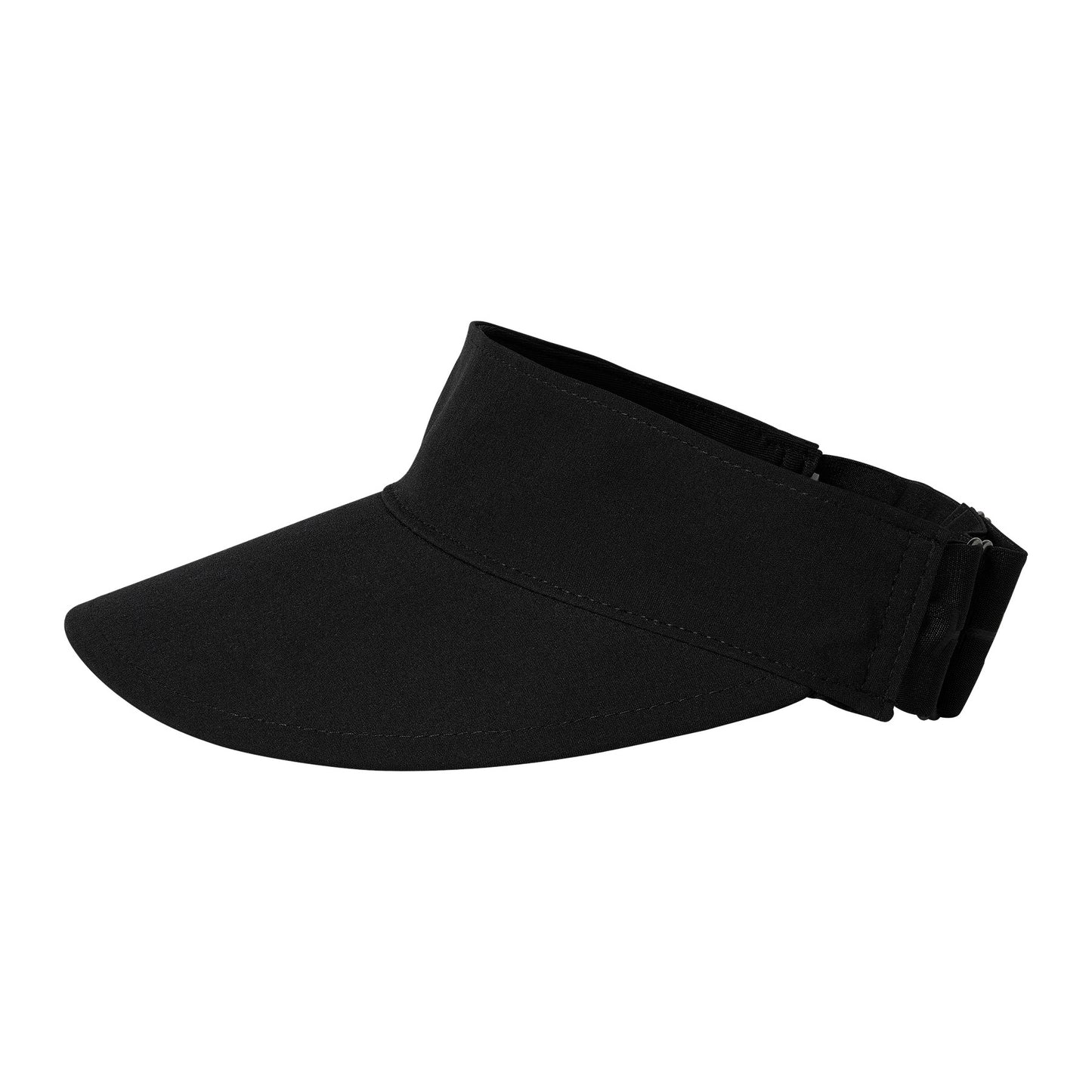 Rohnisch Ladies Black Visor with Adjustable Fit for Sport-Luxe Style with Feminine Flair