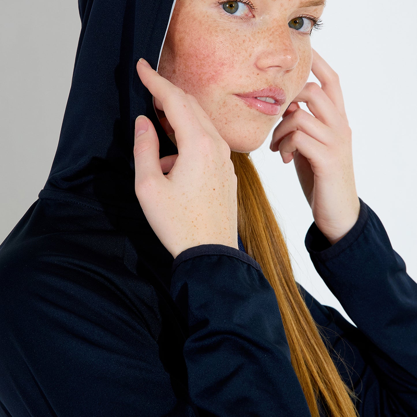 Abacus Ladies Navy Loop Hoodie