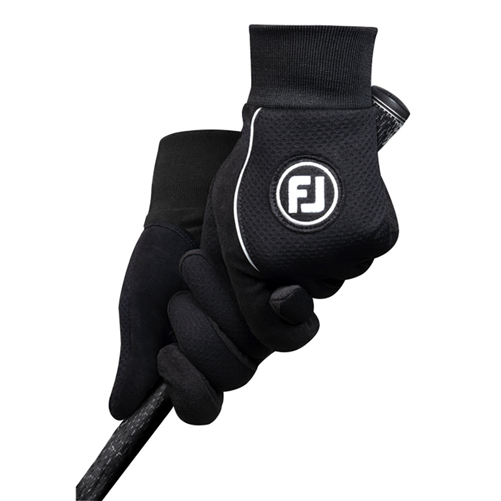 FootJoy Women's Windproof Fleece Backed Pair of Golf Gloves in Black