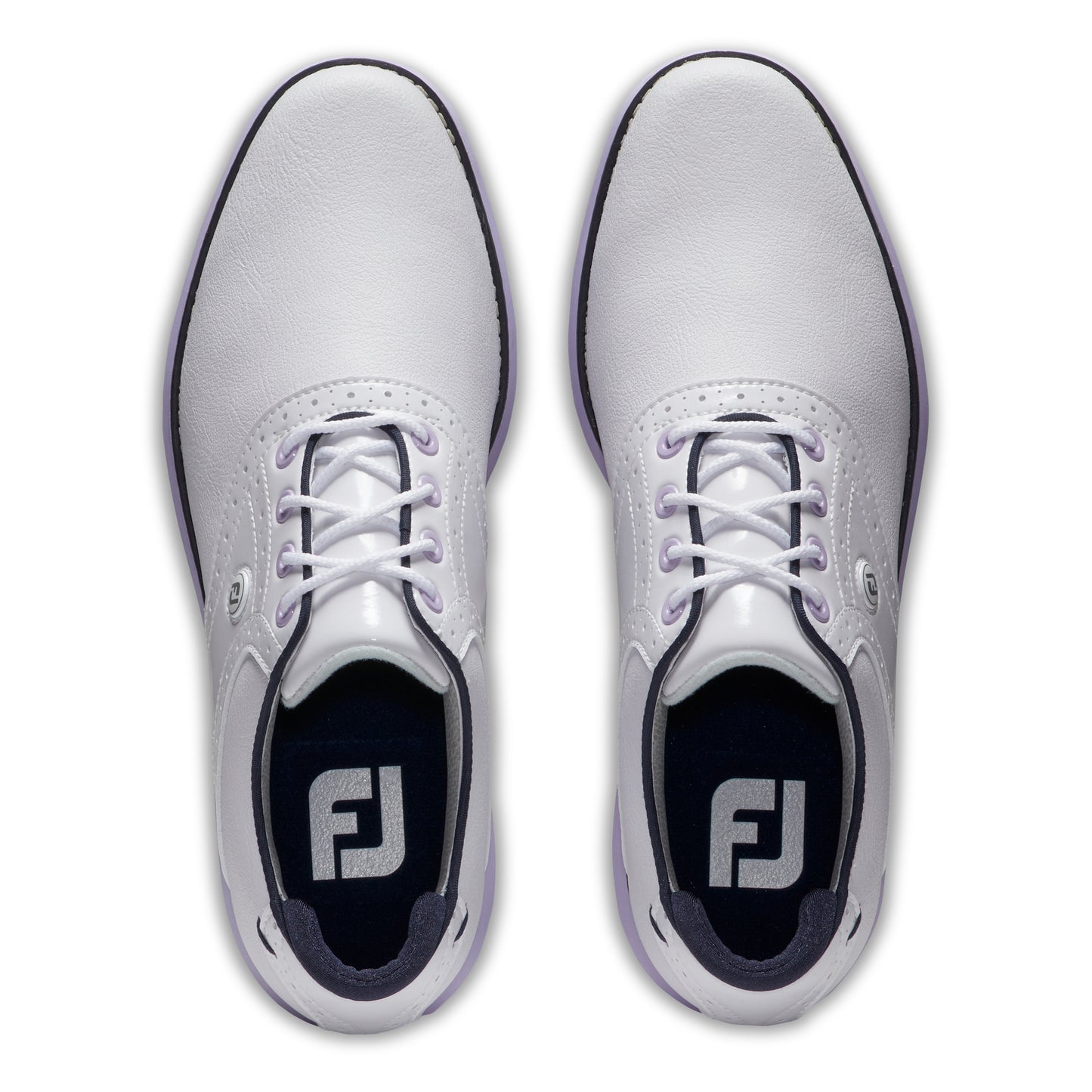 FootJoy Ladies Traditions Wide Fit Waterproof Golf Shoes with SoftSpikes