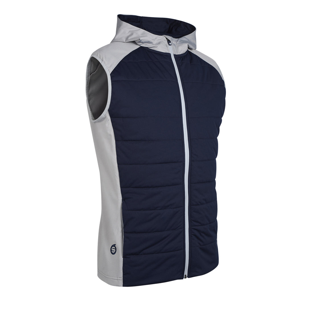 Sunderland Mens Thermal Hooded Gilet with Contrast Stretch Side Panels and a Water Repellent Finish