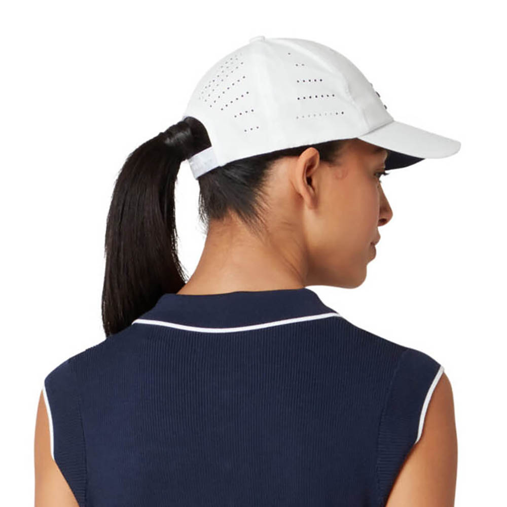 Original Penguin Ladies Lightweight Perforated Panel Cap in Bright White