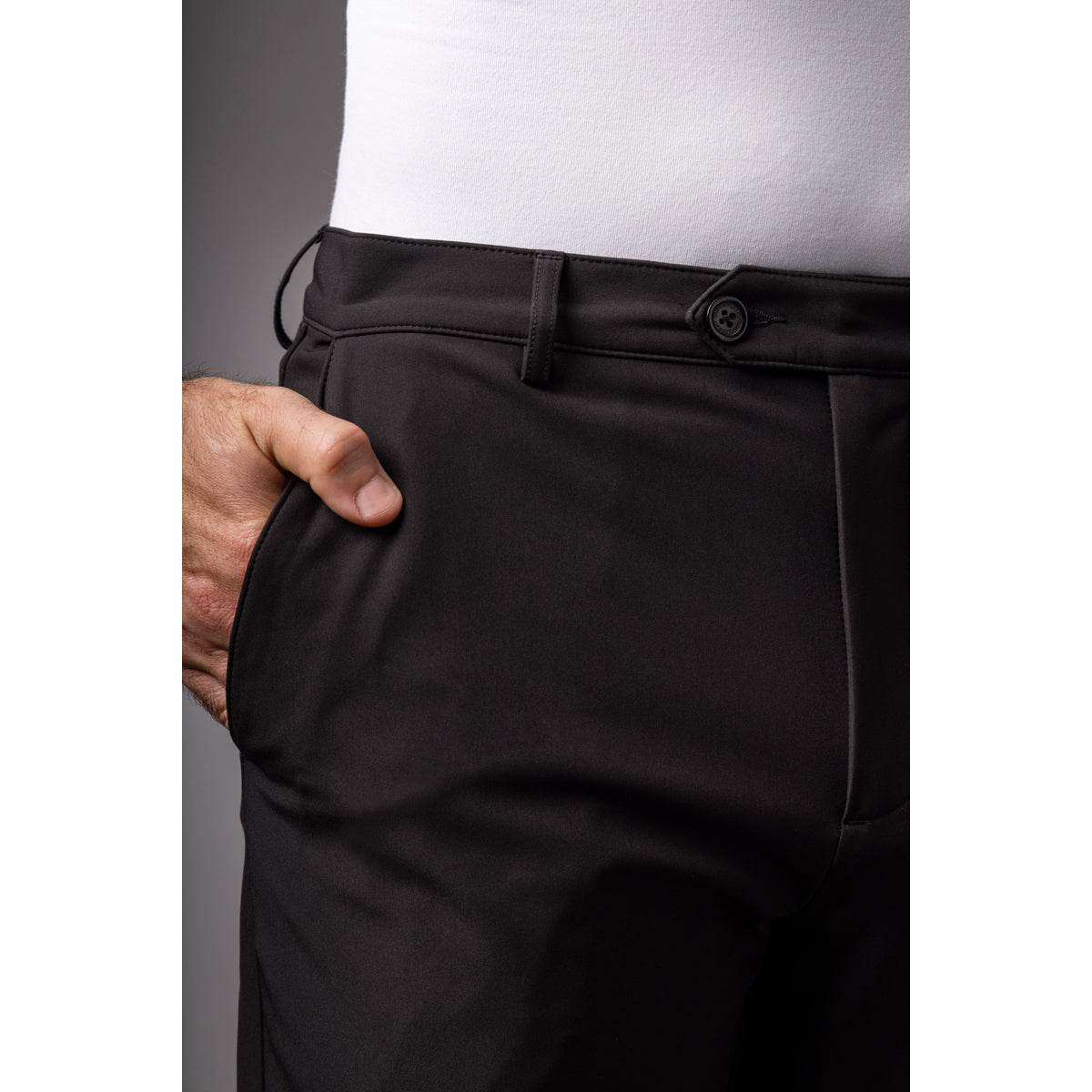 Sunderland Mens Black Lightweight Golf Trousers with Water Repellent Finish