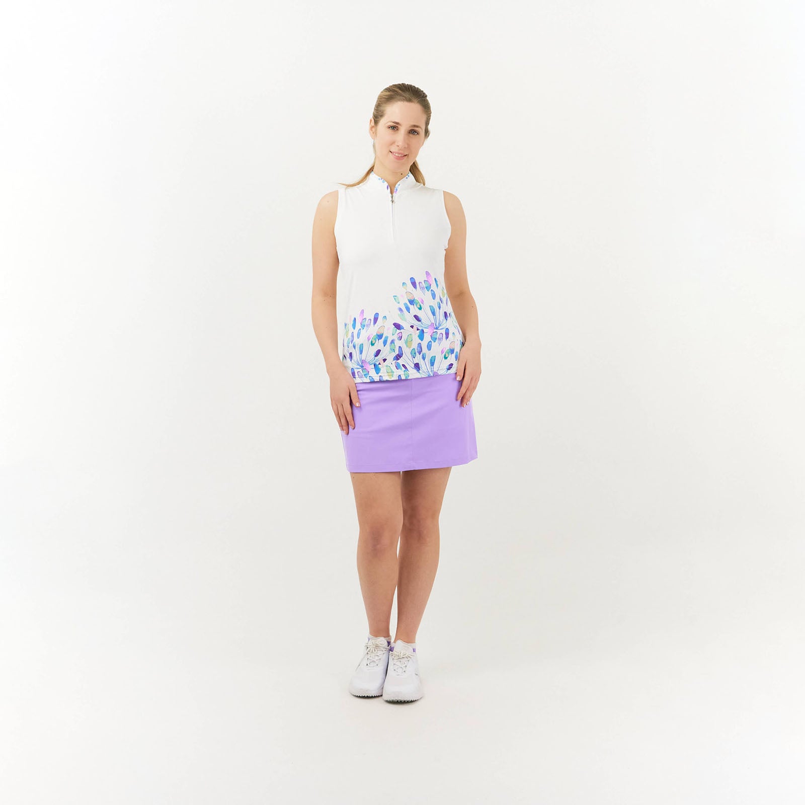 Pure Sleeveless Polo with Opal Wish Statement Print
