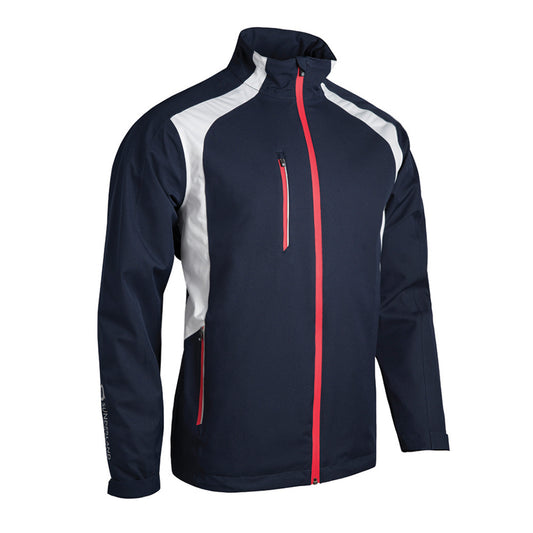 Sunderland Mens Waterproof Jacket with Contrast Panels and Lifetime Guarantee in Navy