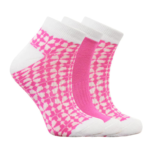 Surpizeshop Ladies 3 Pair Pack of Printed Golf Socks