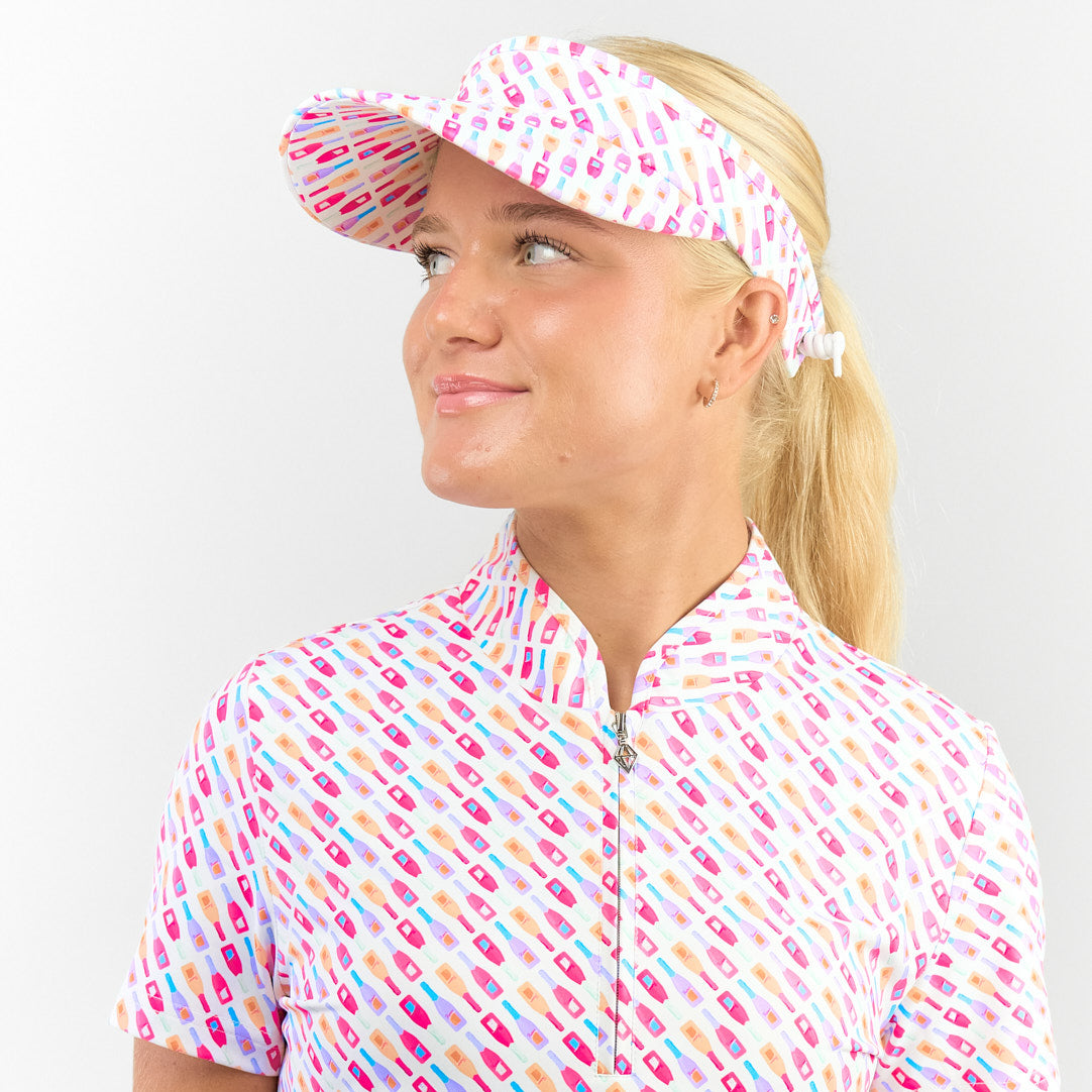 Pure Cable Adjusted Golf Visor in Fun Bottle Print