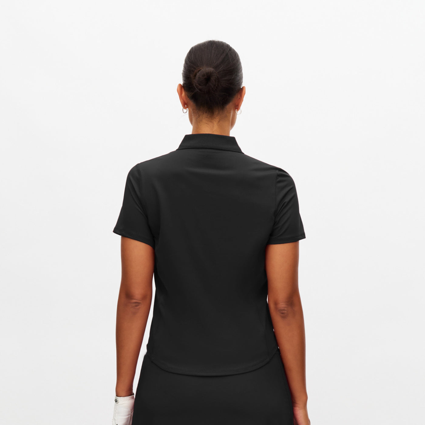 Rohnisch Women's Short Sleeve Polo in Black - Elegant Stretch Comfort for On and Off the Course