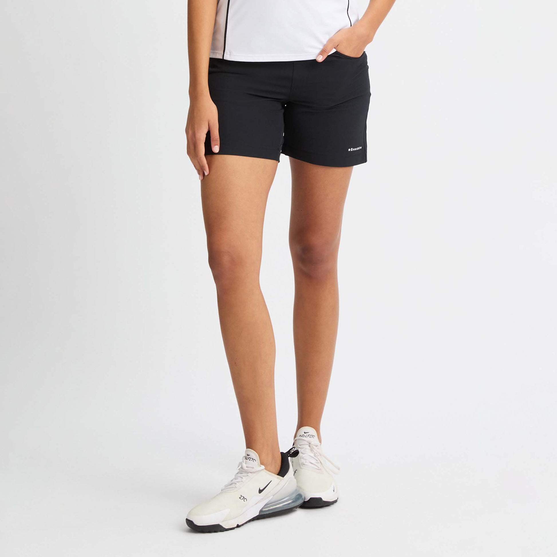 Rohnisch Ladies Black Pull-On Shorts for Comfort, Style & Seamless Movement