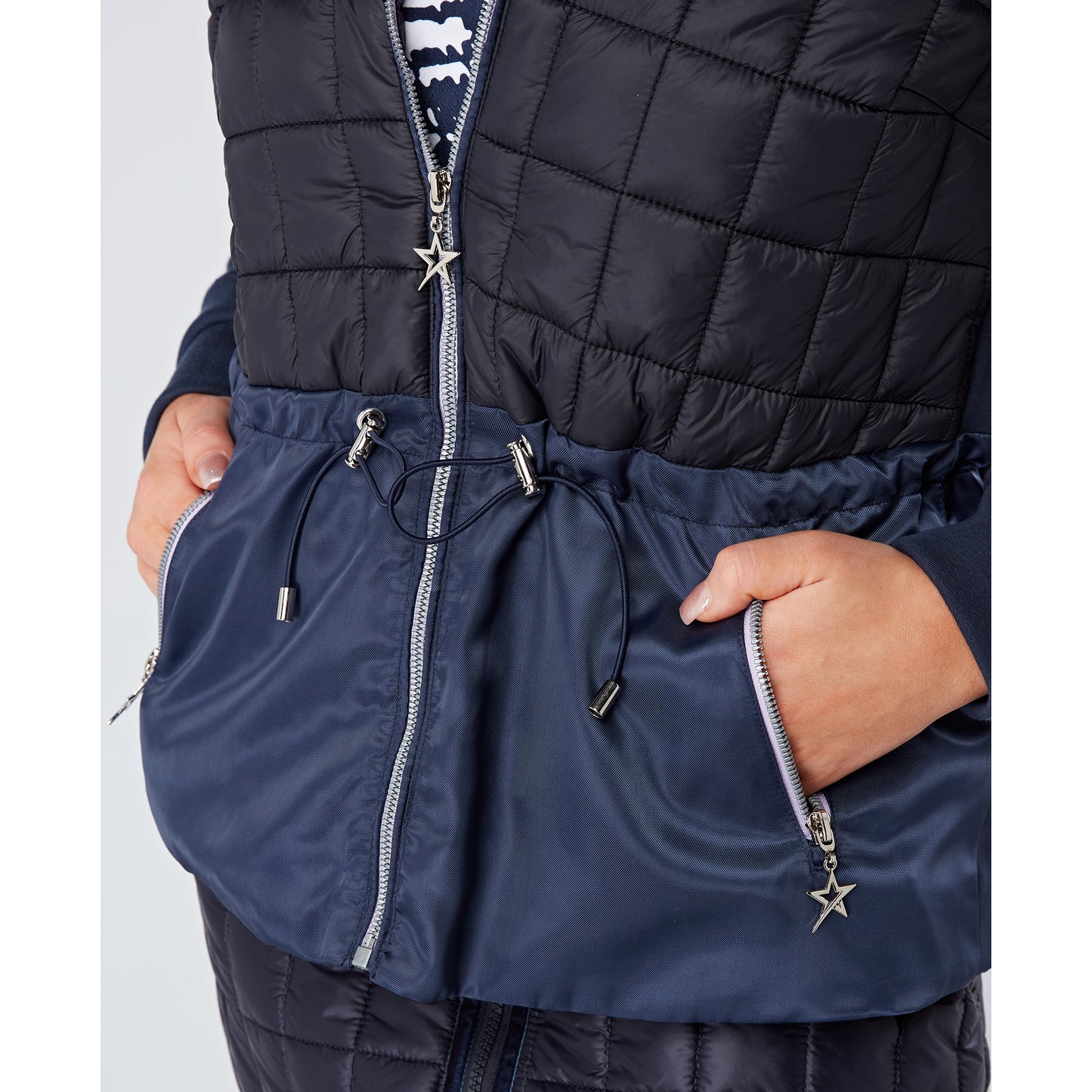 Swing Out Sister Ladies Padded Insulated Jacket in Navy