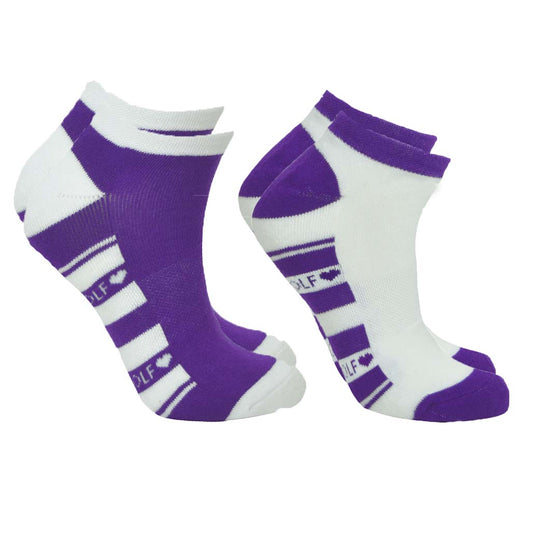 Pure Ladies 2 Pair Pack Socks in Purple