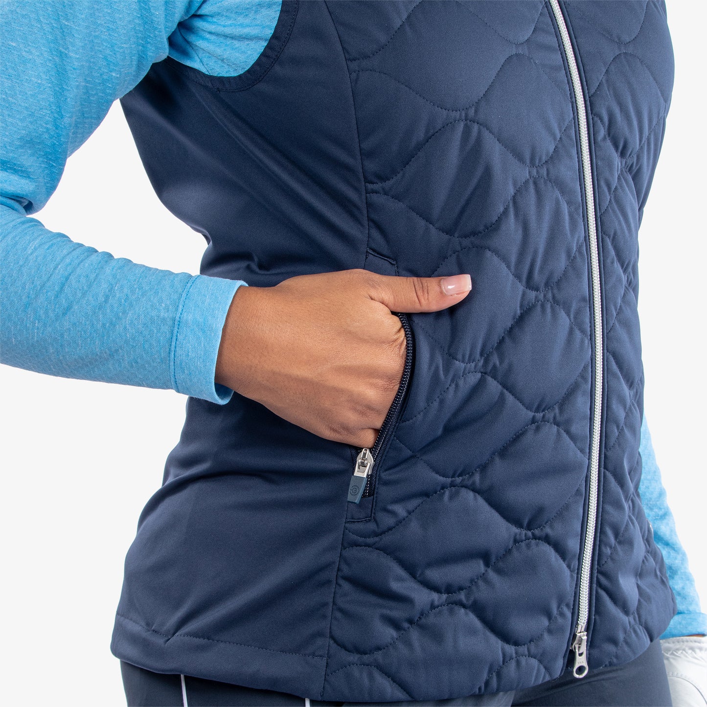 Galvin Green Ladies Quilted Gilet in Navy