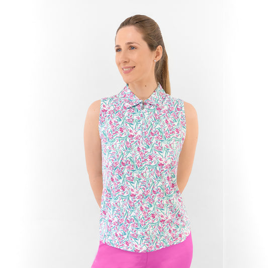 Pure Golf Ladies Sleeveless Polo – Striking Style Meets Breathable Comfort