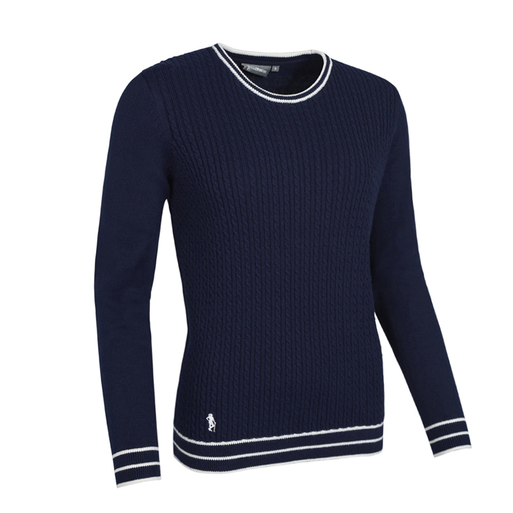 Glenmuir Ladies Navy Merino Blend Sweater for Luxurious Softness & Effortless Performance