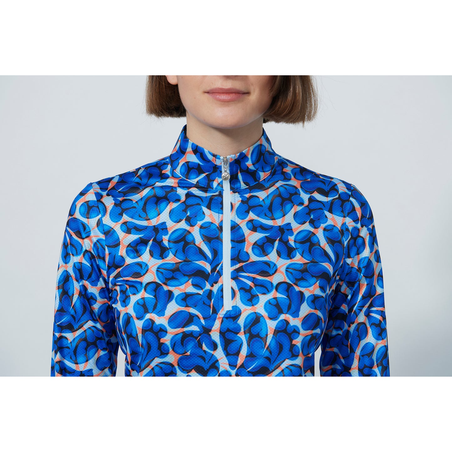 Daily Sports Ladies Mesh Long Sleeve top in Retro Floral Print