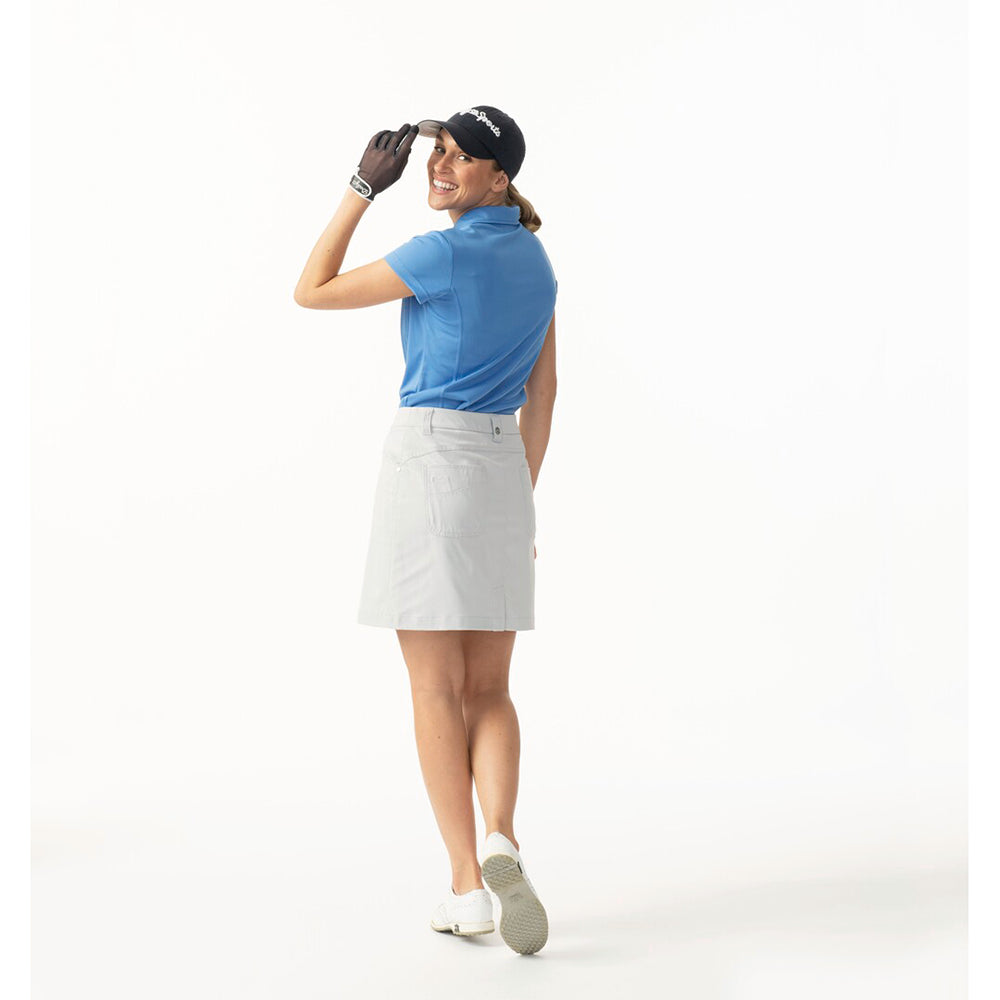 Daily Sports Ladies Zip Neck Pacific Blue Golf Polo