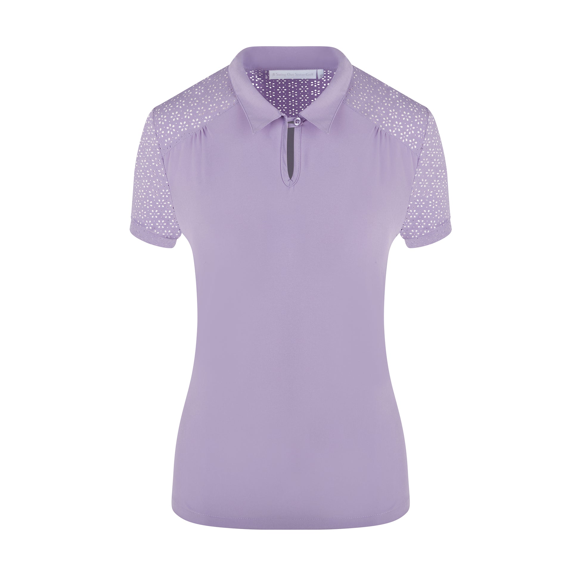 Swing Out Sister Ladies Laser Cap Sleeve Polo in Digital Lavender