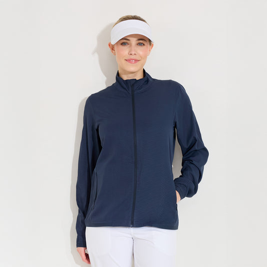 Abacus Ladies Lanark Classic Stretch Wind Jacket in Navy