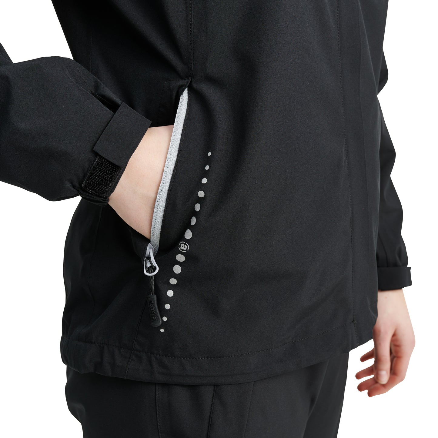 Abacus Ladies Links Stretch Rain Jacket in Black
