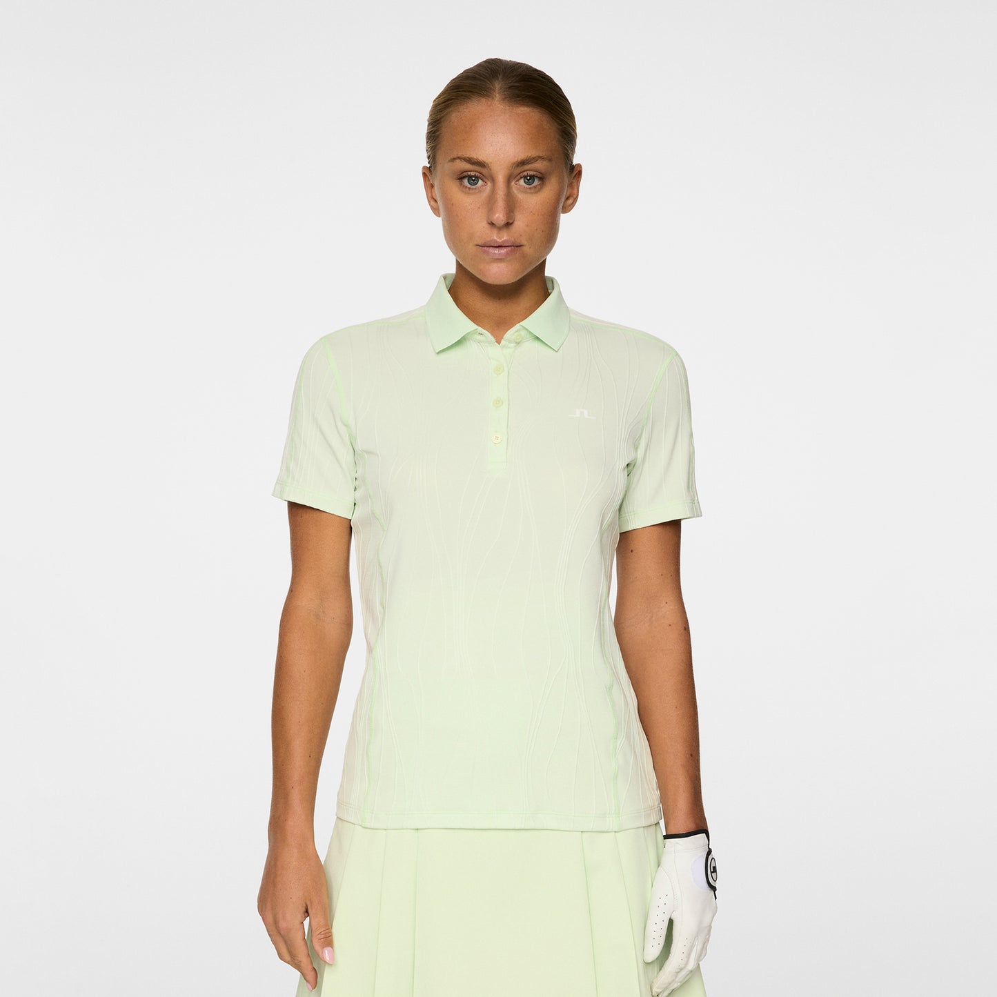 J.Lindeberg Ladies Polo with Subtle Wave Print