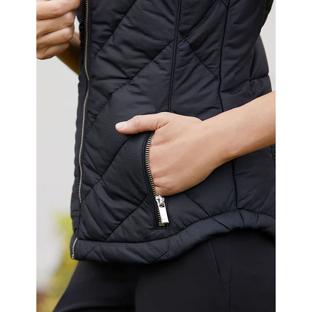 Tail Ladies Quilted Gilet in Onyx Black