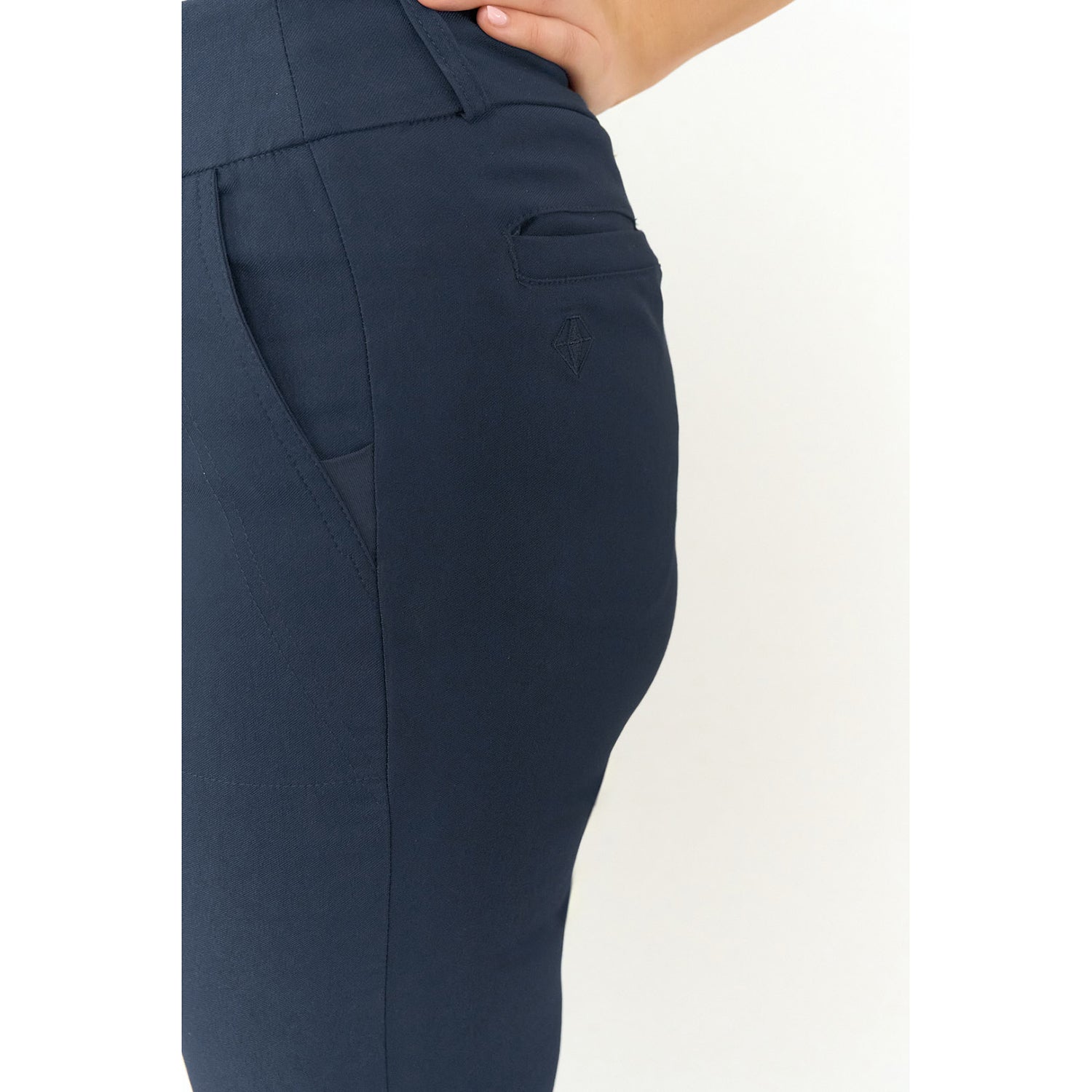Pure Golf Ladies Pull-On Stretch Trouser in Navy