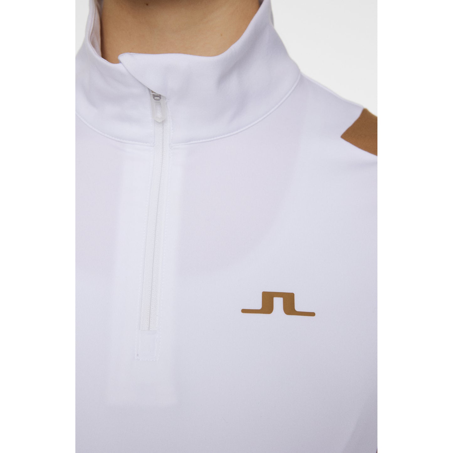 J.Lindeberg Ladies Brushed Back Quarter Zip Mid-Layer