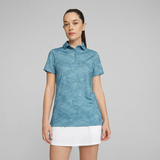 Puma Golf Ladies Mattr Short Sleeve Polo Shirt in Bold Blue