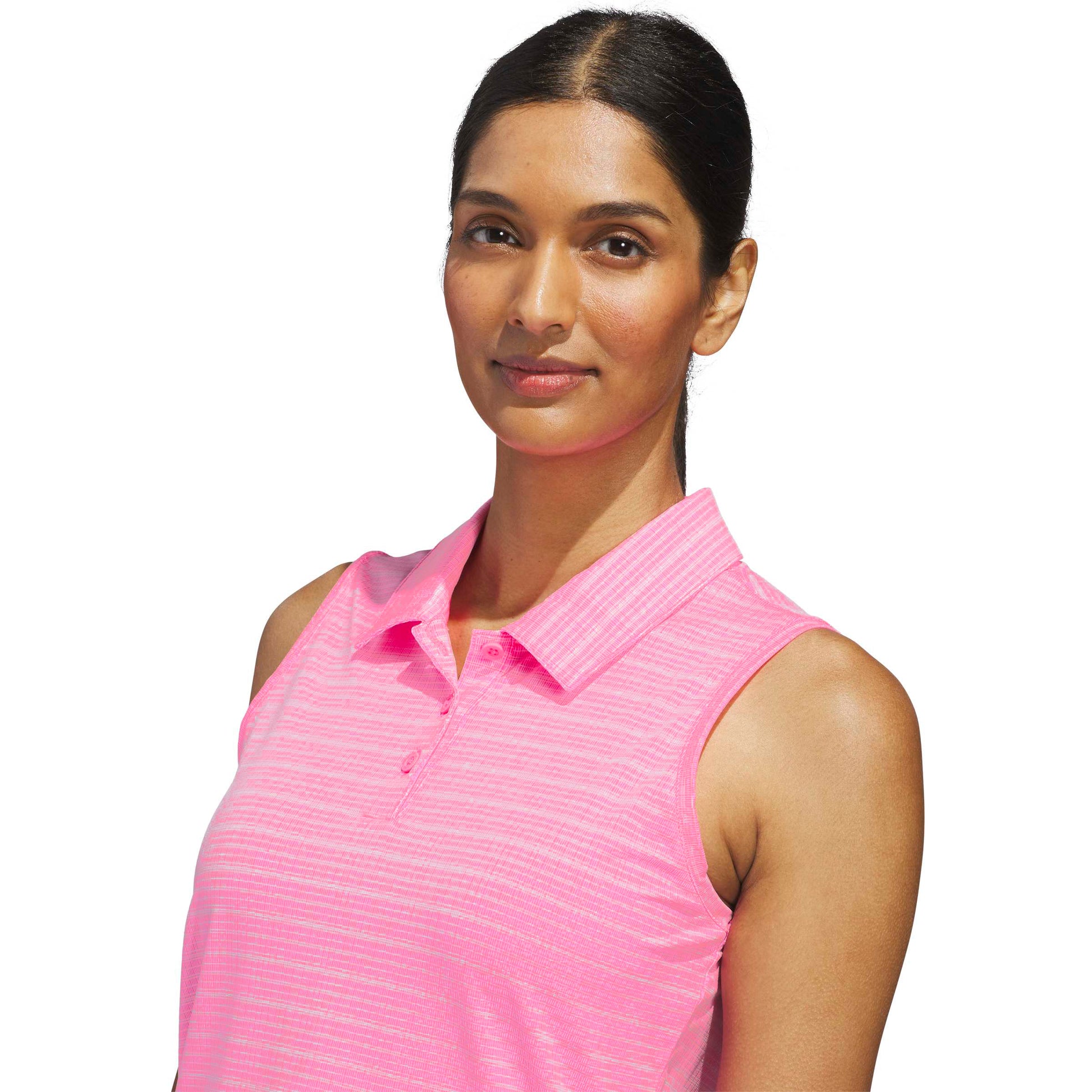 adidas Golf Ladies Jacquard Sleeveless Polo - Effortless Style for Golf and Beyond