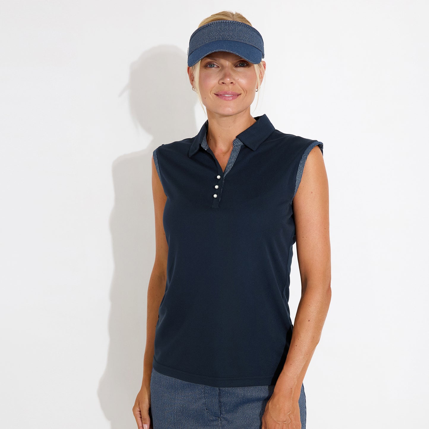Abacus Ladies DryCool Sleeveless Polo in Navy - Chic Comfort on the Course