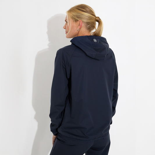Abacus Ladies Navy Bounce Waterproof Hoodie