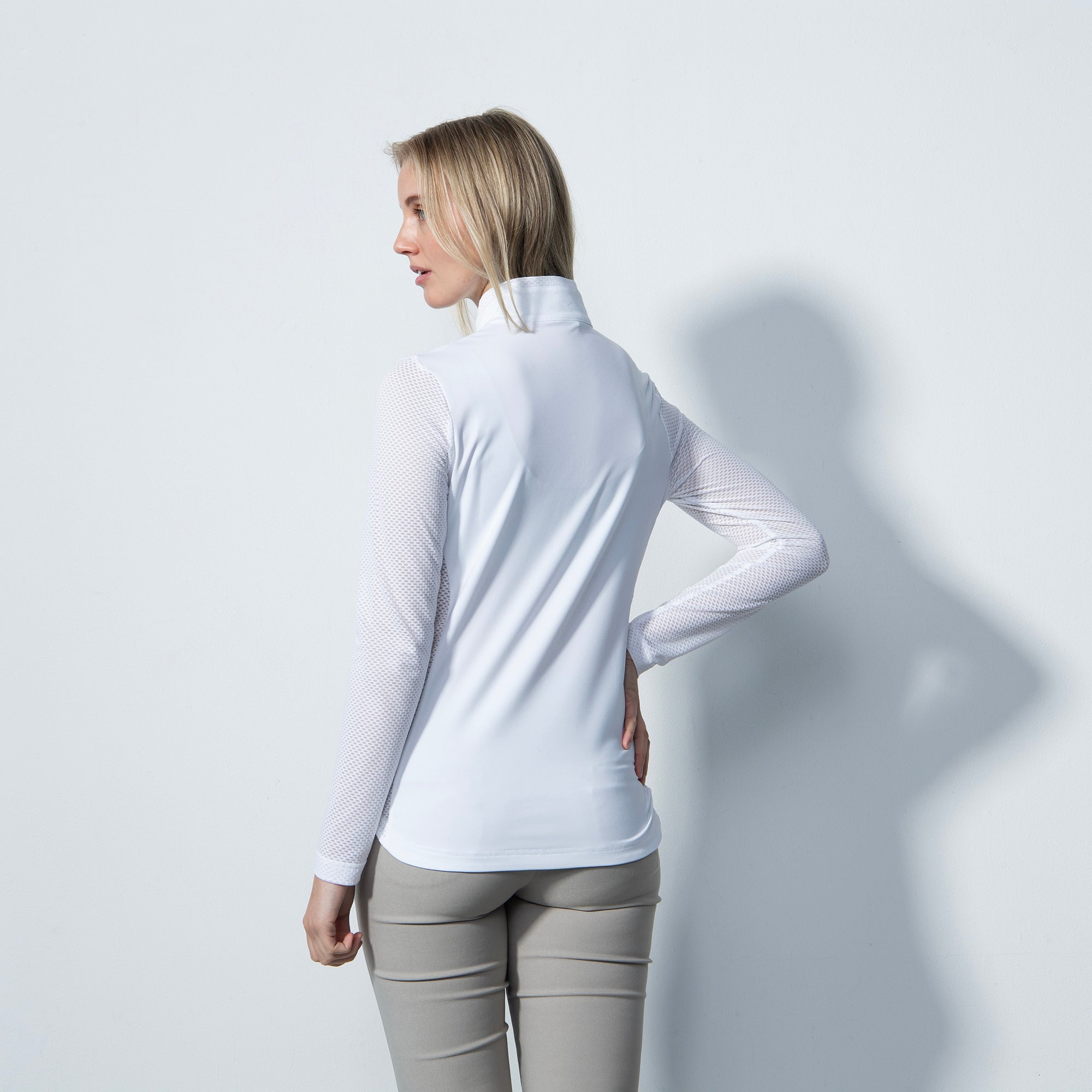 Long sleeve 2024 polo white womens