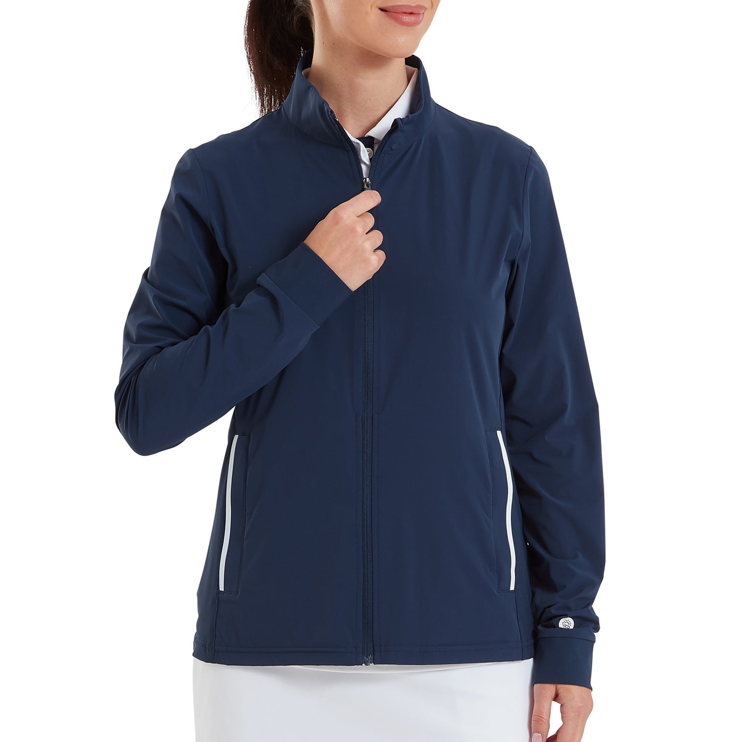 FootJoy Ladies Navy Ultra Lightweight Jacket for a Modern Look with Practical Performance