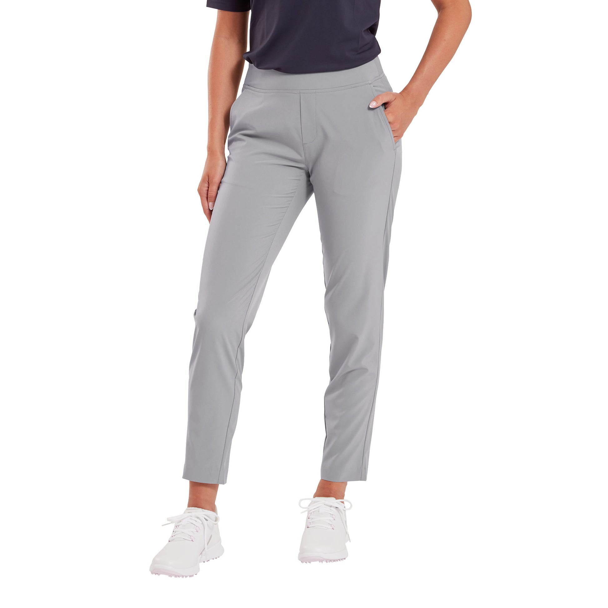FootJoy Women's Lightweight Pull-On Cropped Trousers in Grey