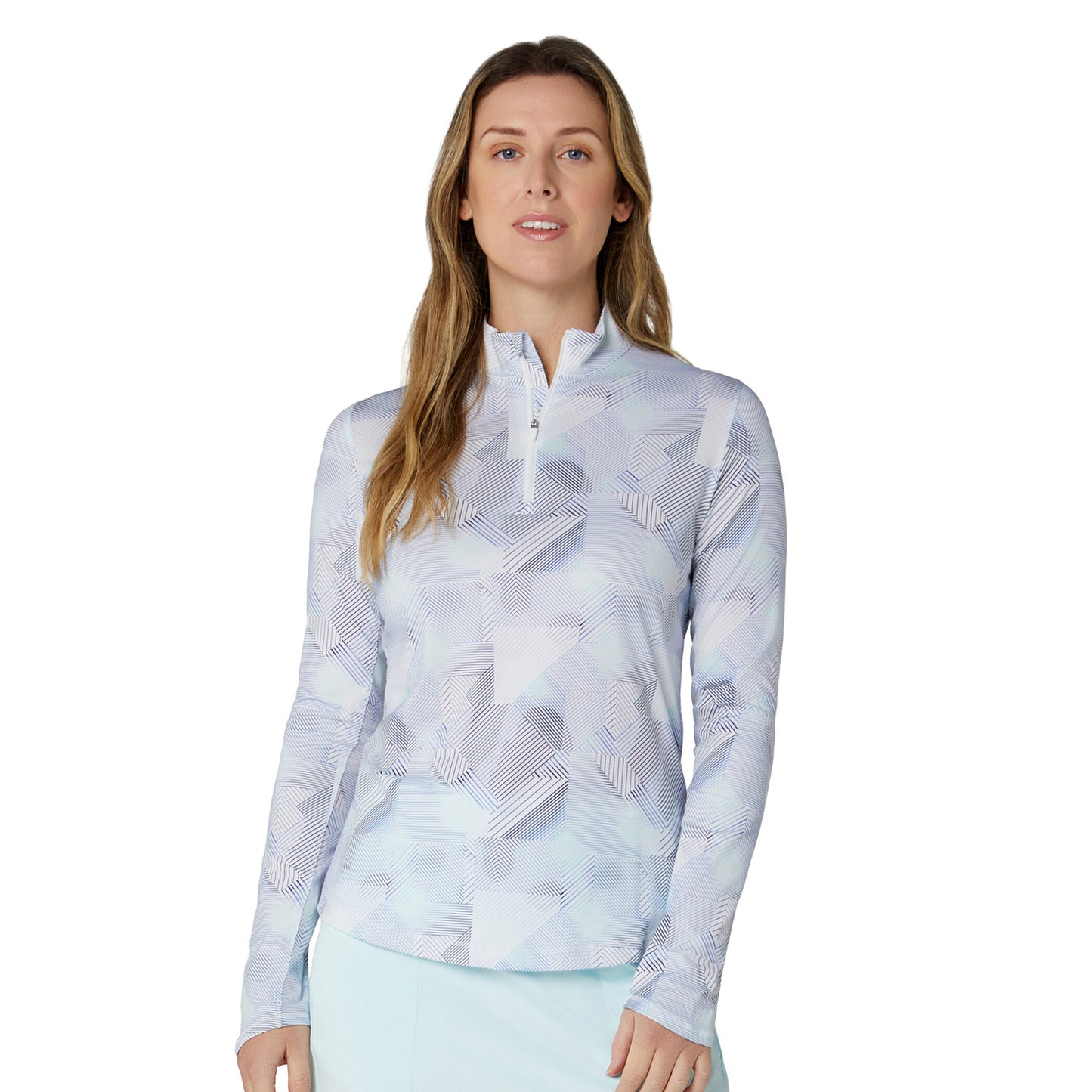 Callaway Womens Golf Top with Bold Geo Print and Mesh Ventilation for Added Comfort on The Course