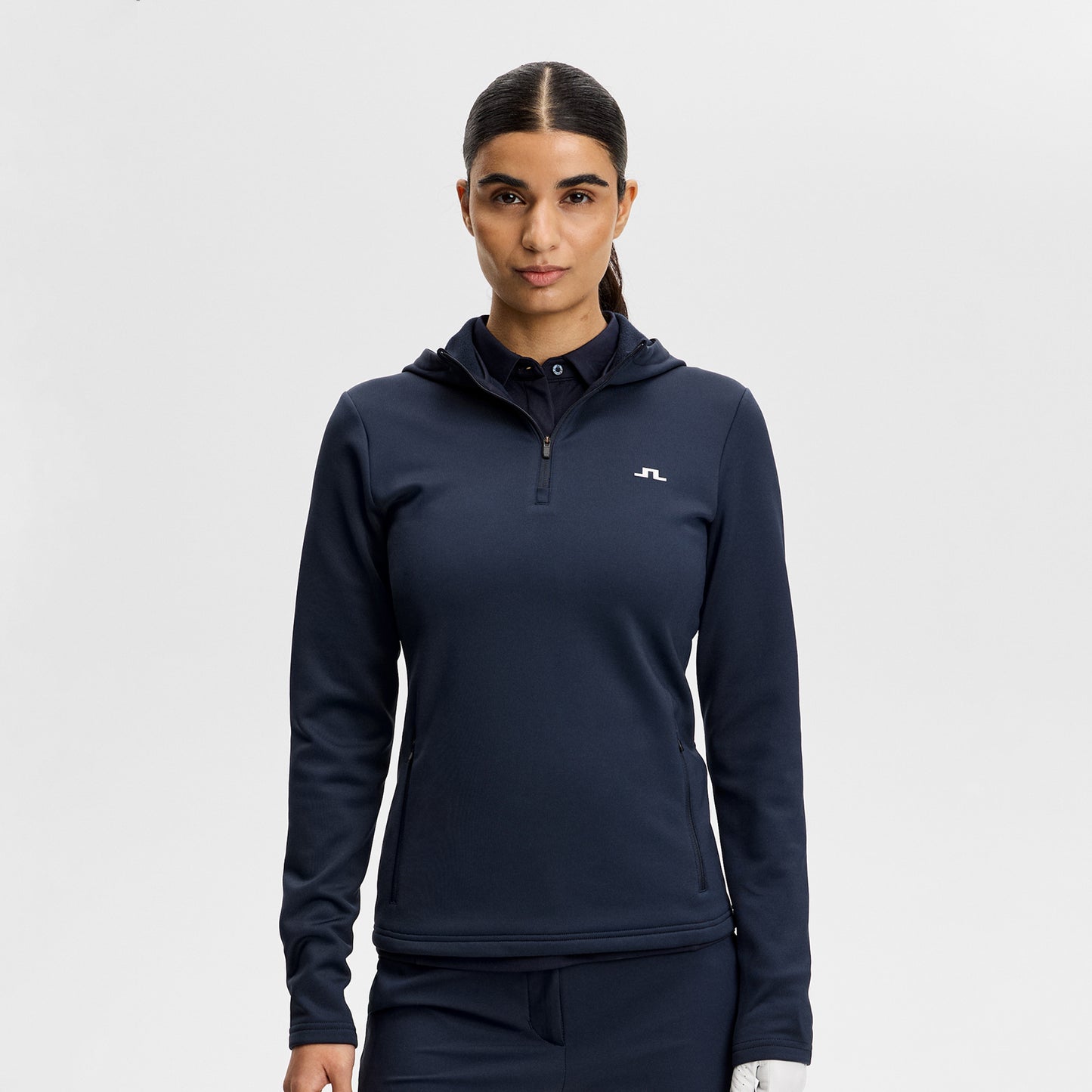 J.Lindeberg Ladies Hoodie in Navy - Comfort, Warmth, and Effortless Style