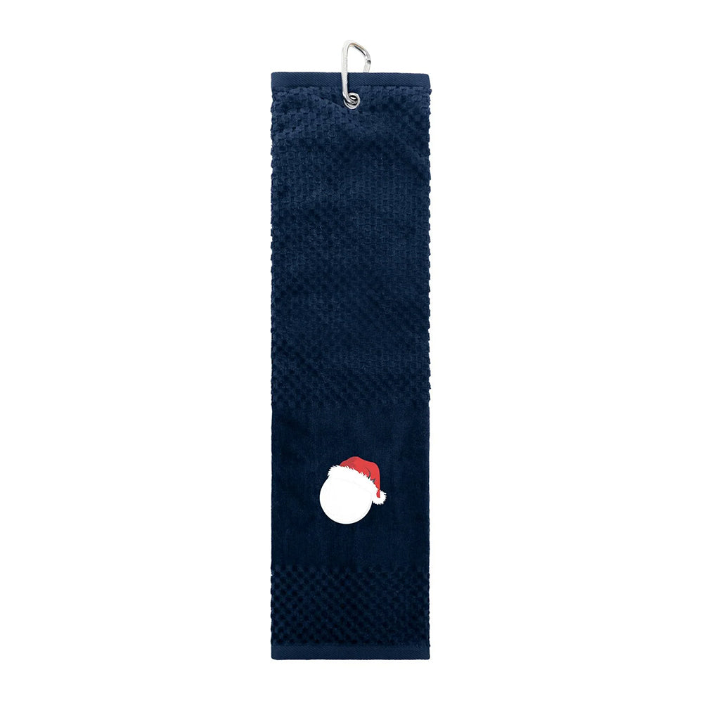 Surprizeshop Ladies Christmas Santa Hat Golf Towel in Navy
