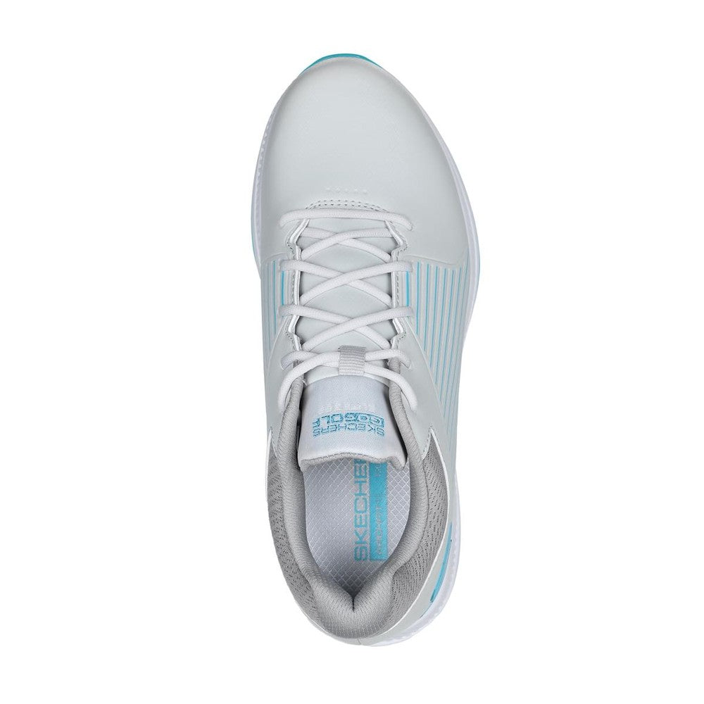 Skechers Ladies GO GOLF Elite 5 - GF waterproof shoe in Grey/Turquoise